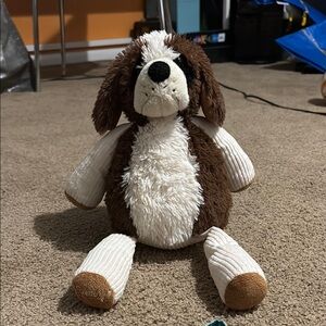 Scentsy Brown and White Plush Dog Toy